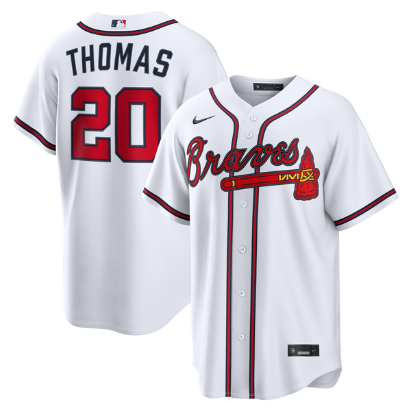 Atlanta Braves Lane Thomas White Home Replica Jersey