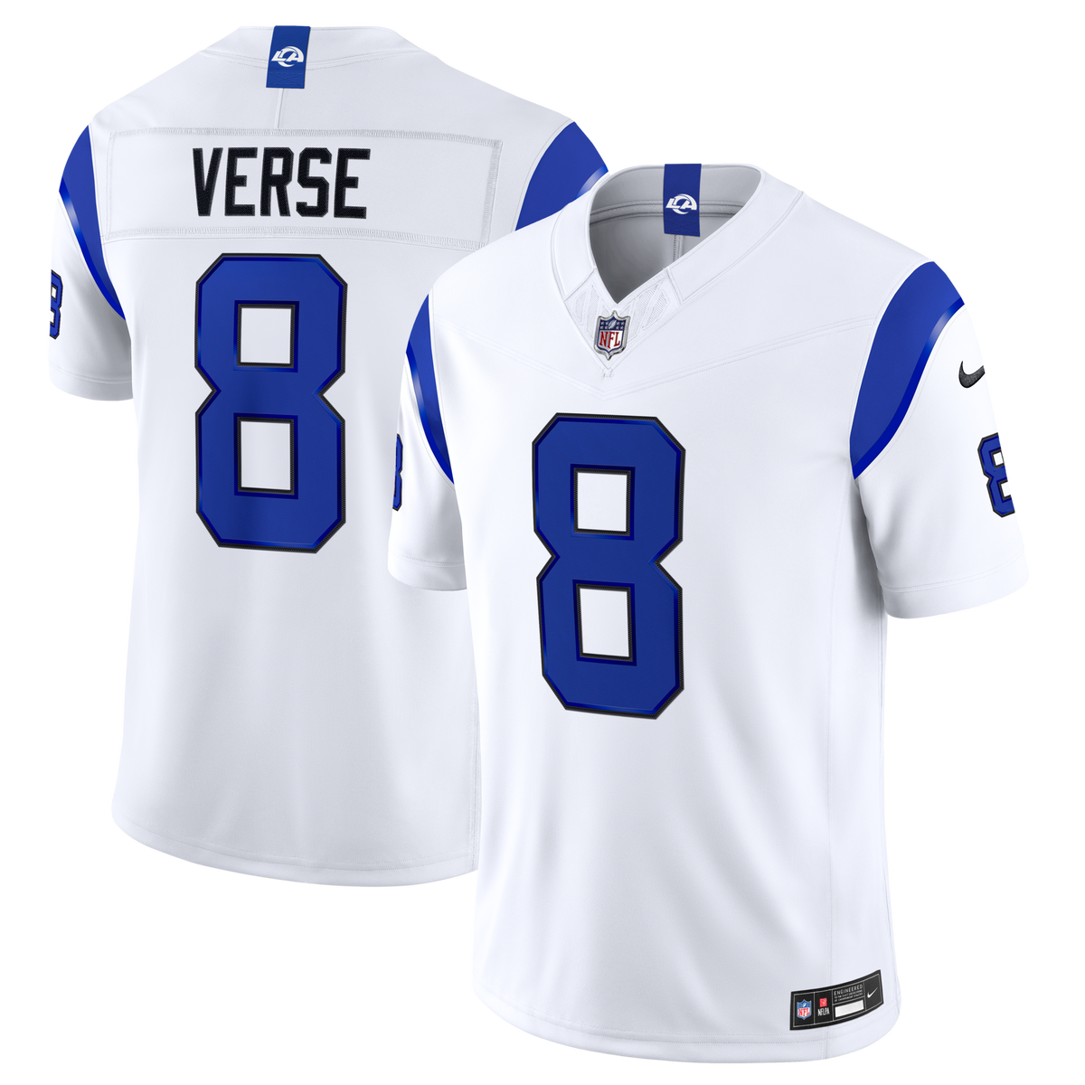 Los Angeles Rams Jared Verse White Alternate Fearsome White Vapor F.U.S.E. Stitched Limited Jersey