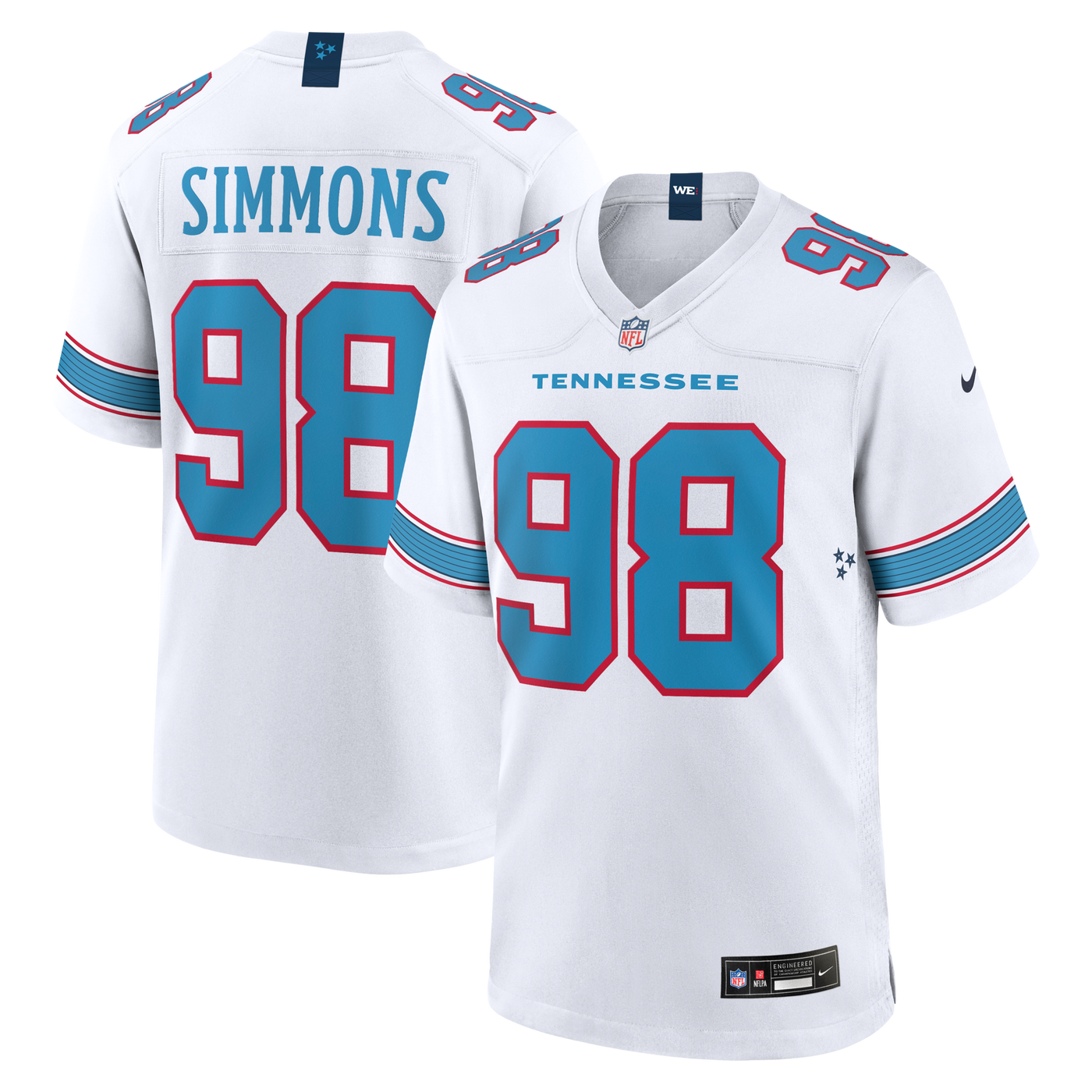 Tennessee Titans Jeffery Simmons Nike White Game Jersey