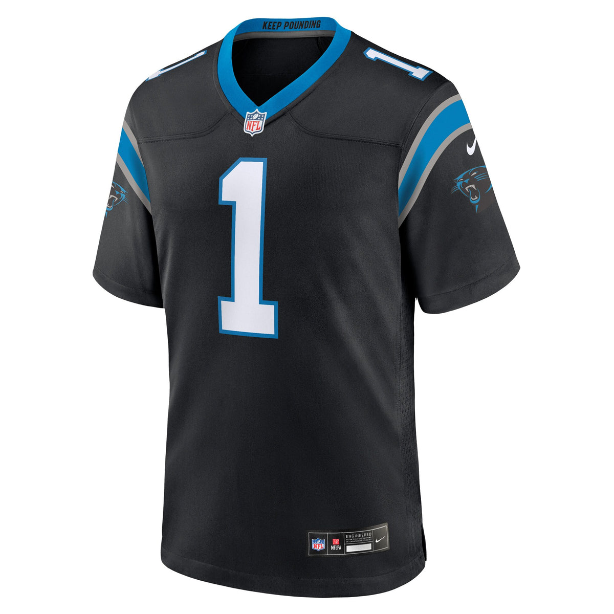 Carolina Panthers Number 1 Groom Black Game Jersey