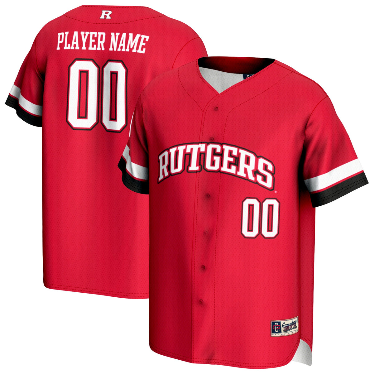 Rutgers Scarlet Knights GameDay Greats NIL Pick-A-Player Lightweight Baseball Jersey - Scarlet