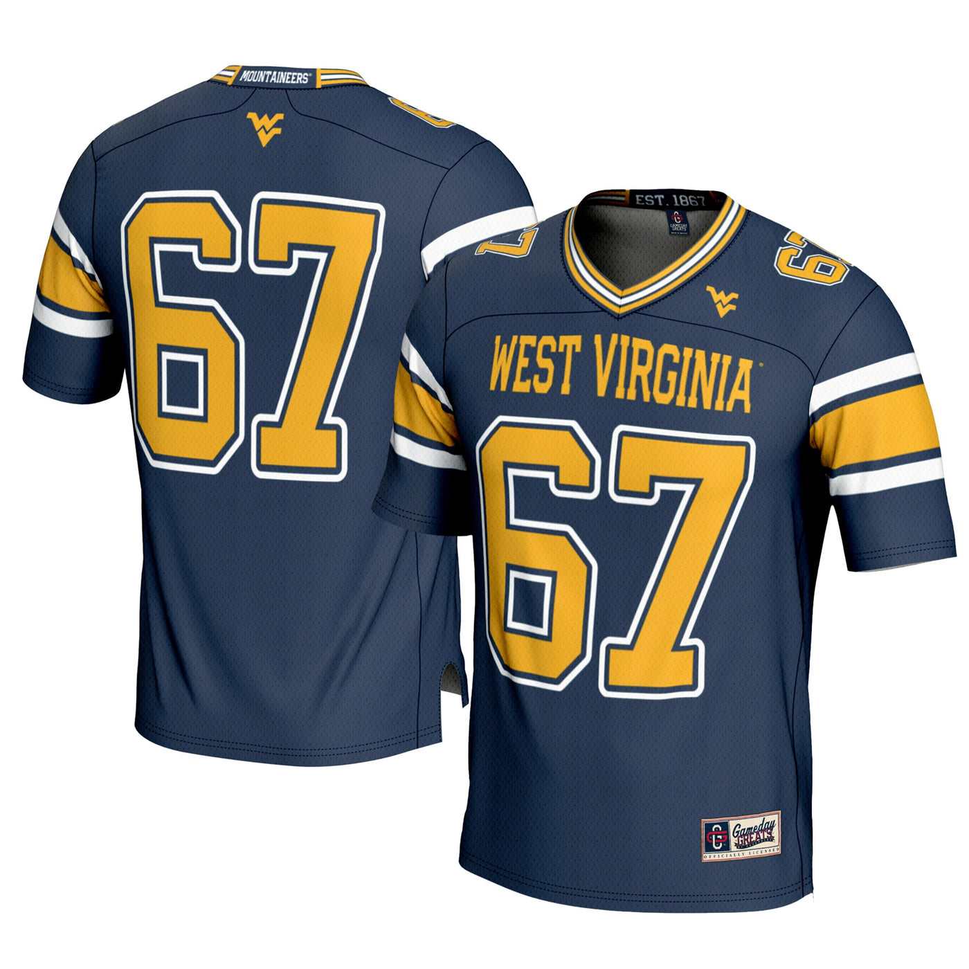 GameDay Greats #1 Navy West Virginia Mountaineers Football Jersey