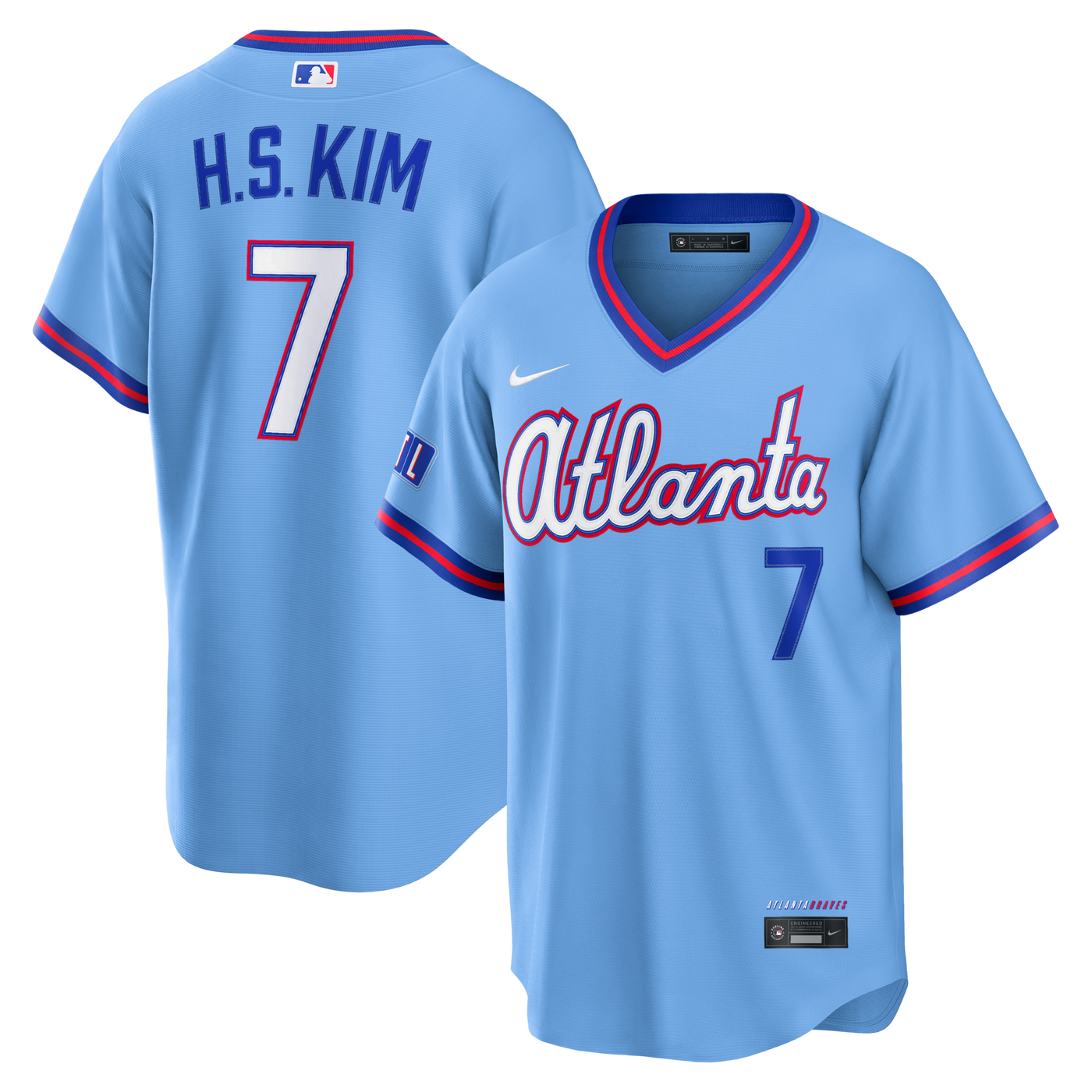 Atlanta Braves Ha-Seong Kim Nike Powder Blue 2026 City Connect Stadium Jersey