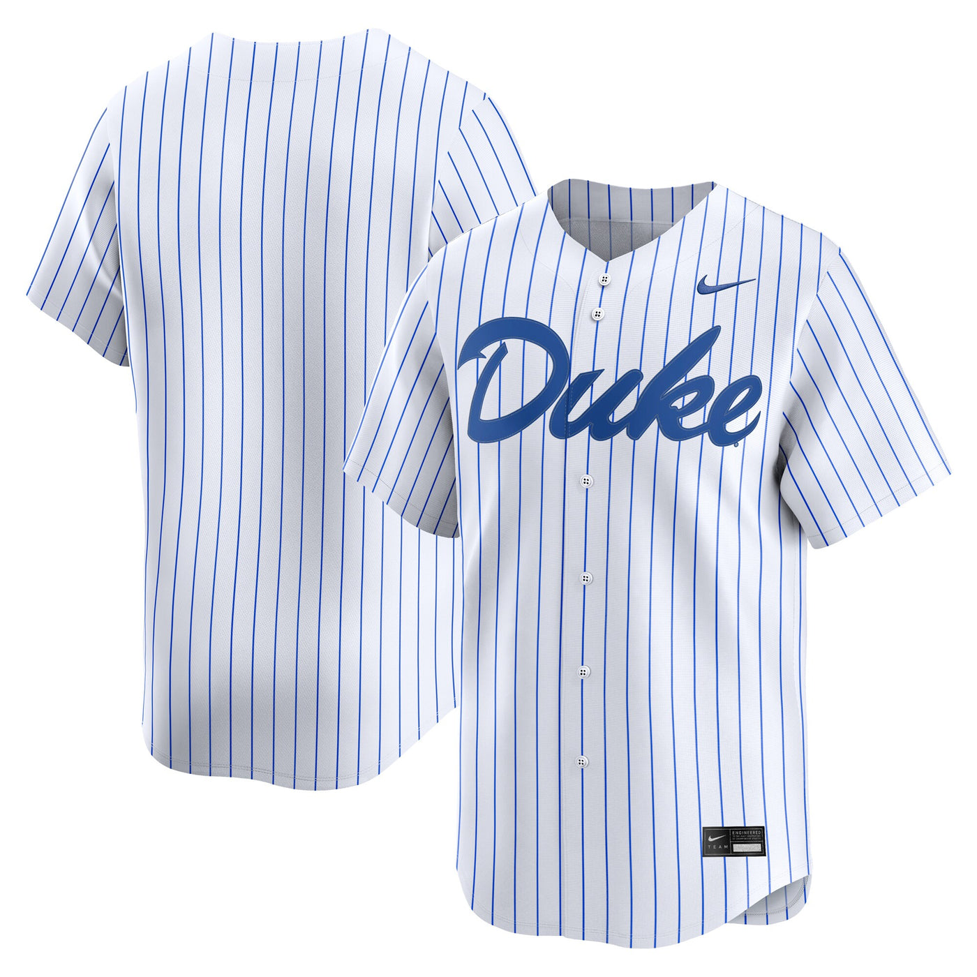 Nike White Duke Blue Devils Baseball Limited Jersey
