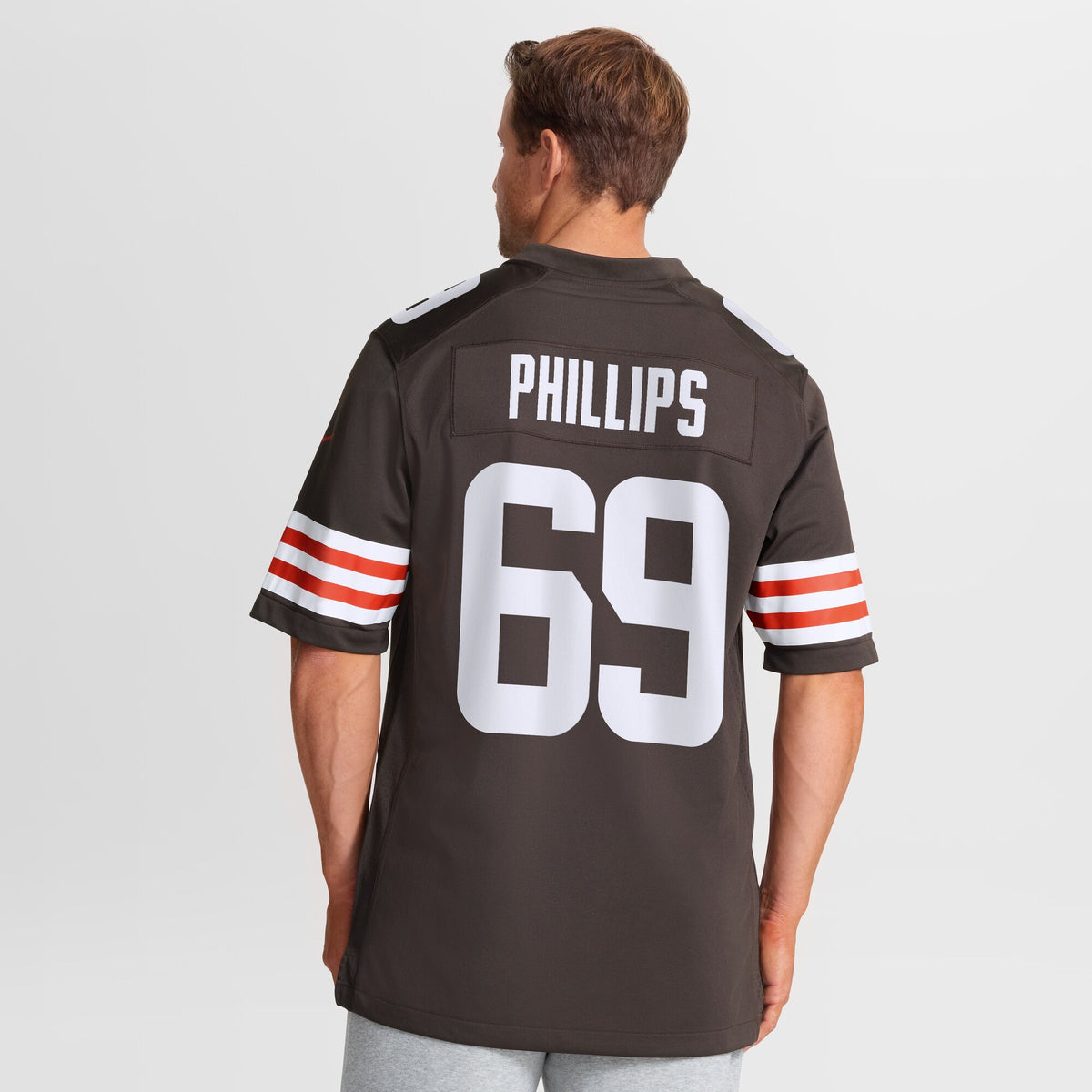 Cleveland Browns Tyre Phillips Brown Team Game Jersey