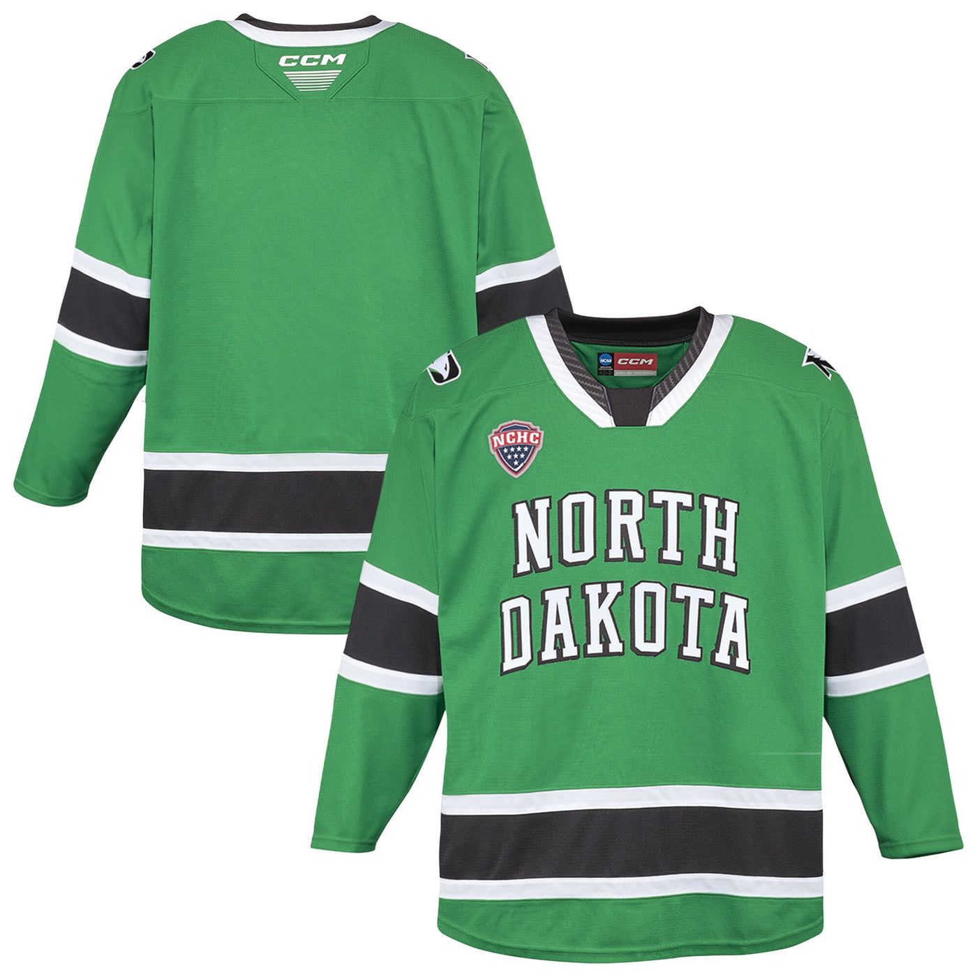 CCM Kelly Green North Dakota Replica Hockey Jersey