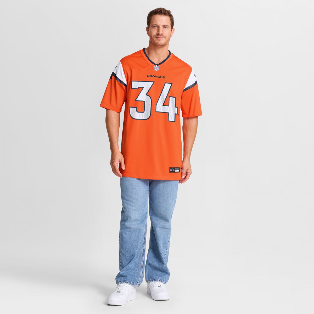 Denver Broncos JL Skinner Nike Orange Team Game Jersey