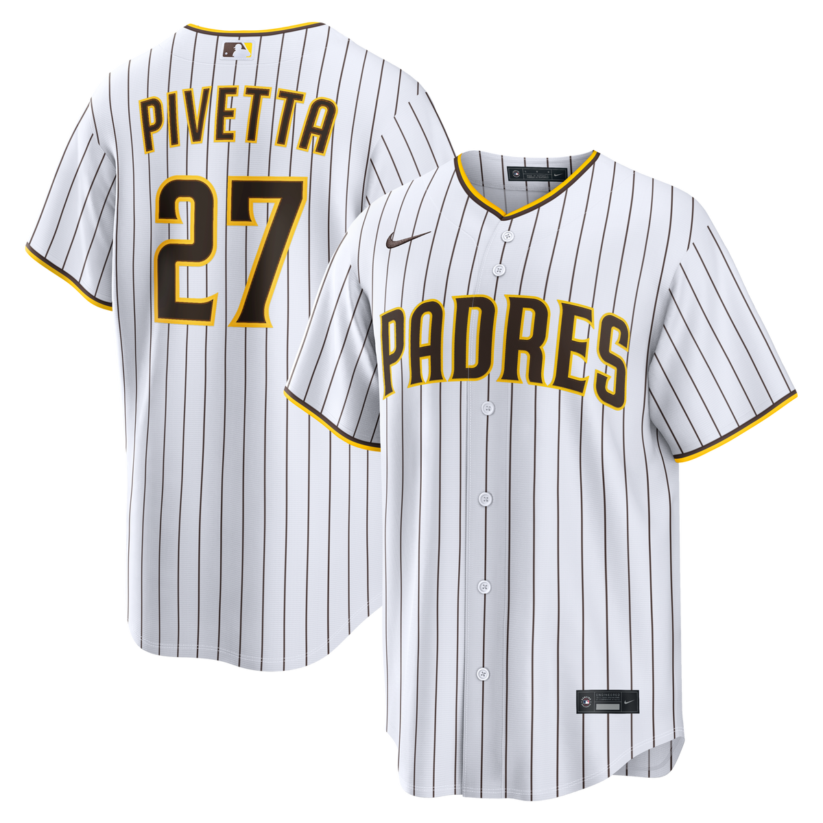 San Diego Padres Nick Pivetta White Home Replica Jersey