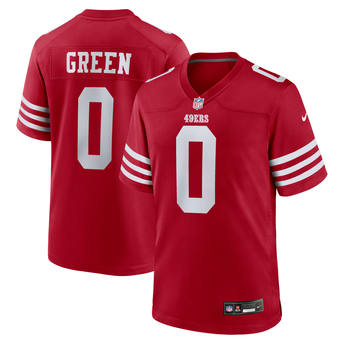 San Francisco 49ers Renardo Green Scarlet Game Jersey
