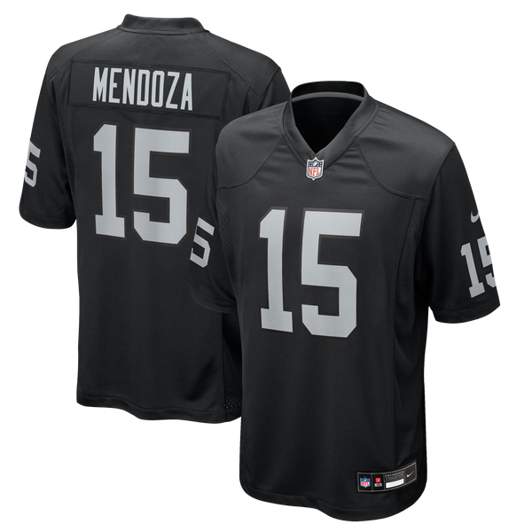 Las Vegas Raiders Fernando Mendoza Nike Black 2026 NFL Draft First Round Pick No. 1 Team Game Jersey