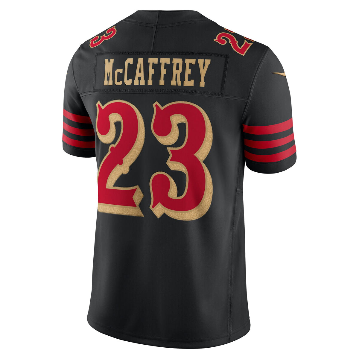 San Francisco 49ers Christian McCaffrey Black 2025 Rivalries Collection Stitched Limited Jersey