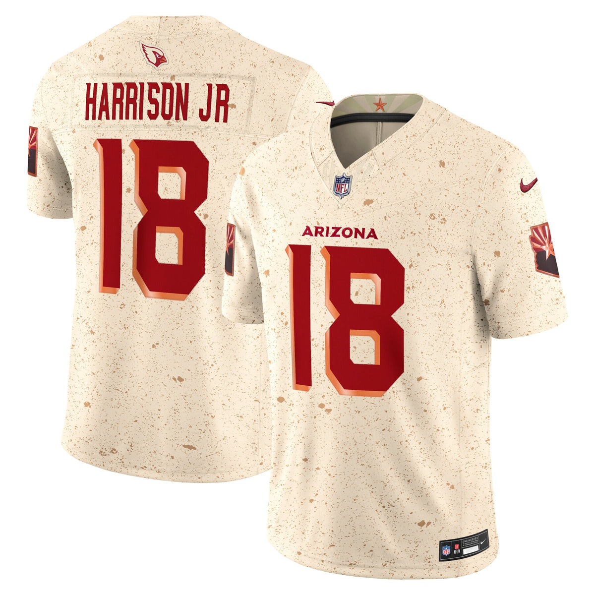 Arizona Cardinals Marvin Harrison Jr. Natural 2025 Rivalries Collection Stitched Limited Jersey