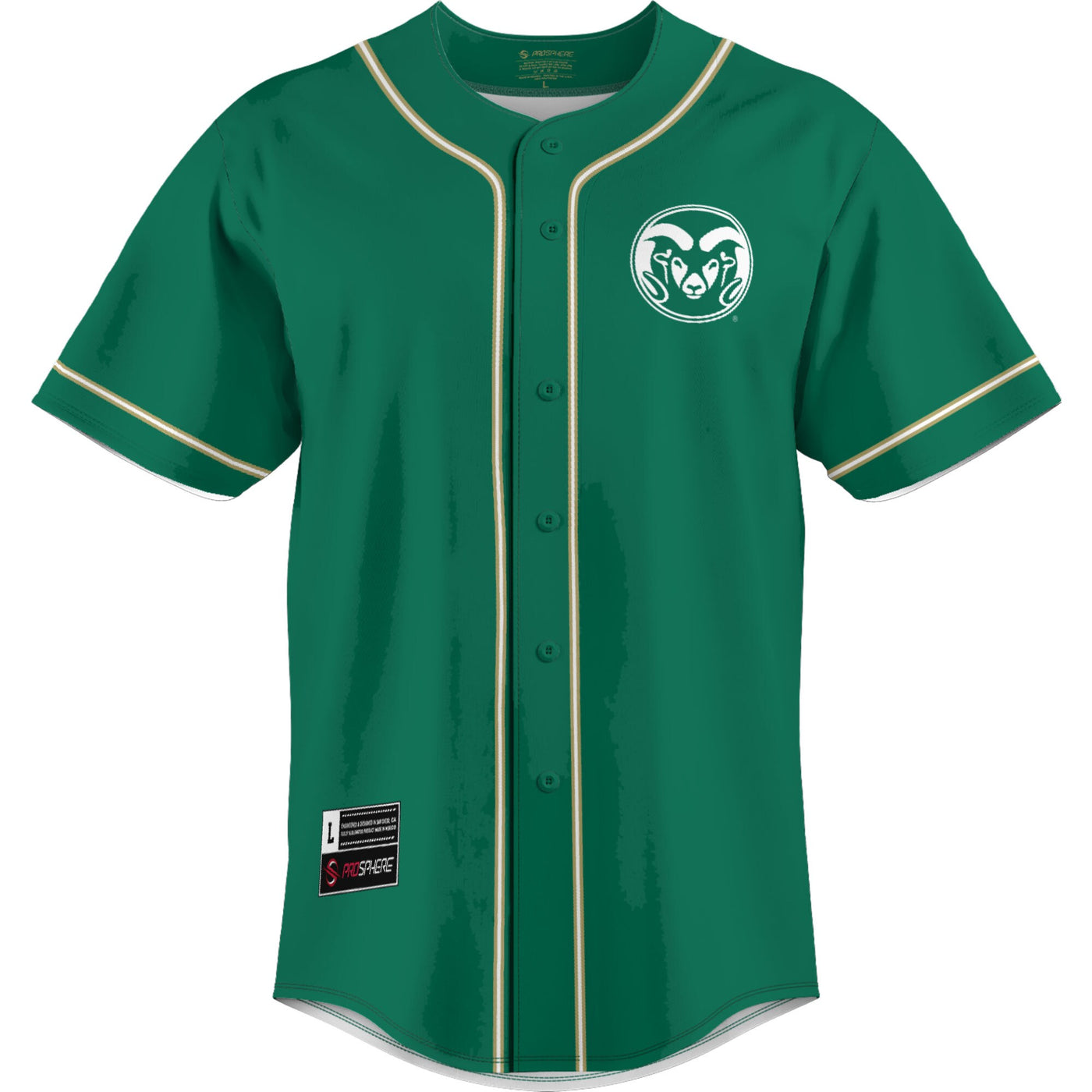 GameDay Greats Green Colorado State Rams Lightweight Baseball Jersey