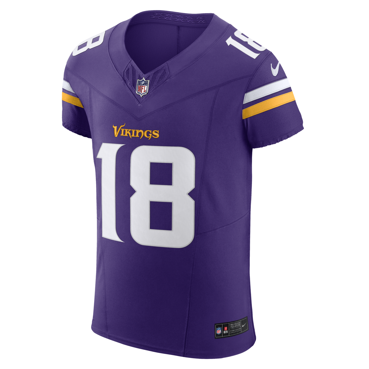Minnesota Vikings Justin Jefferson Nike Purple Team Vapor F.U.S.E. Elite Jersey