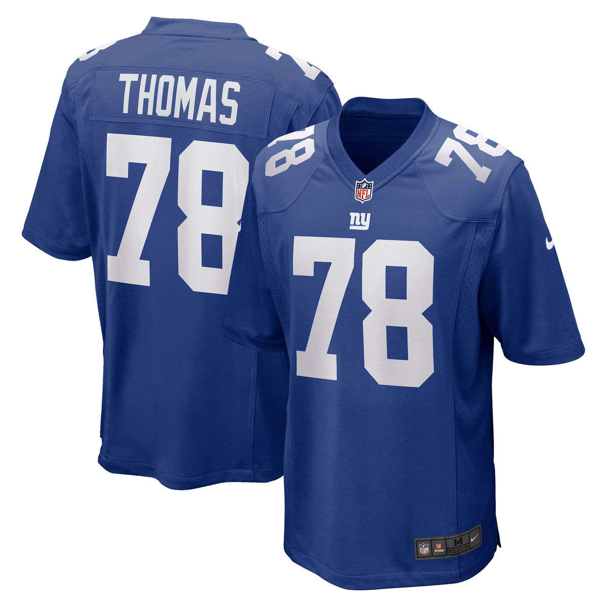 New York Giants Andrew Thomas Royal Player Game Jersey