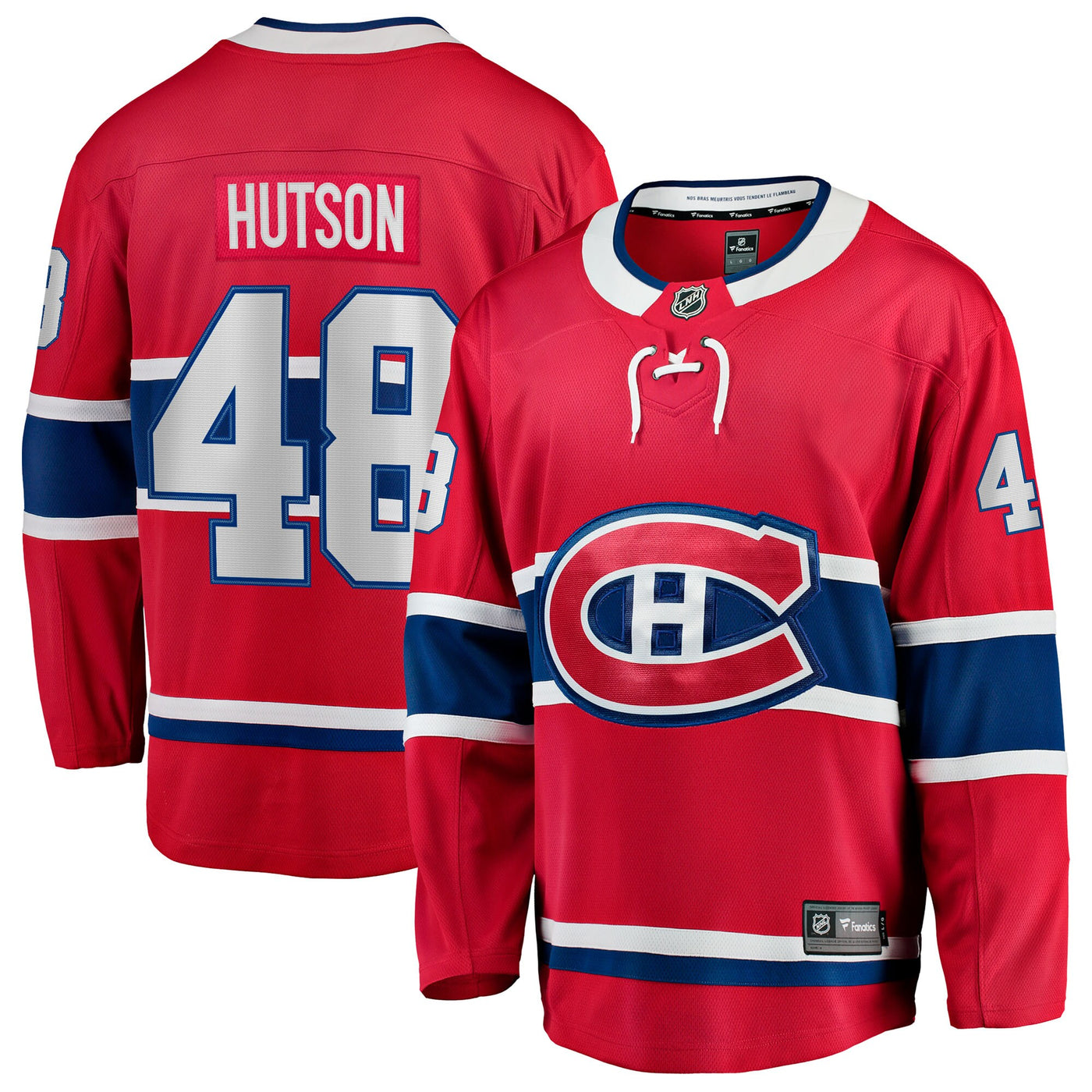 Montreal Canadiens Lane Hutson Fanatics Red Home Breakaway Jersey