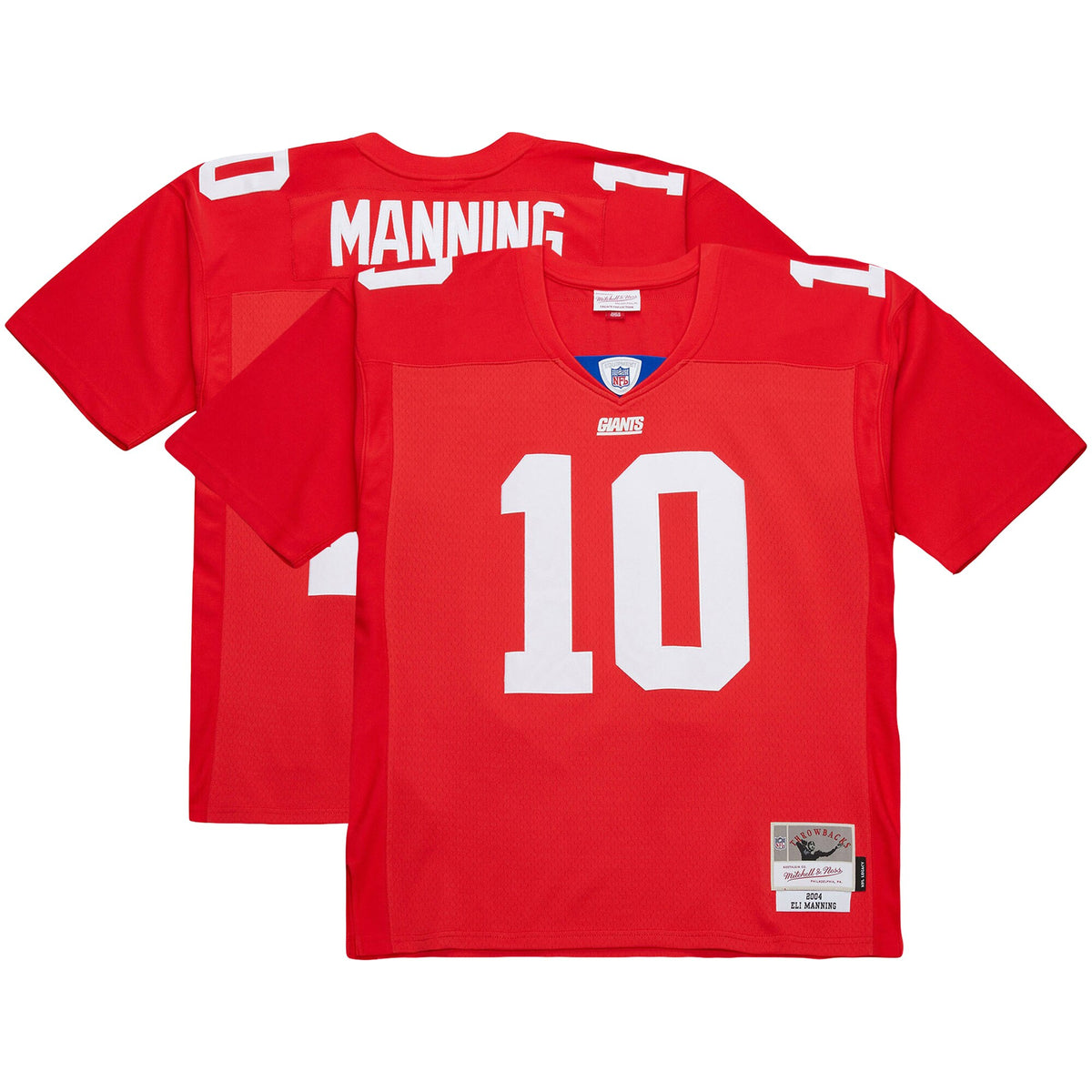 New York Giants Eli Manning Mitchell & Ness Red 2004 Team Legacy Retired Player Big & Tall Jersey