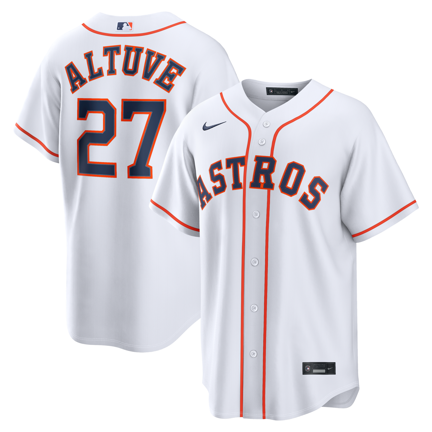 Houston Astros Jose Altuve Nike White Home Replica Jersey