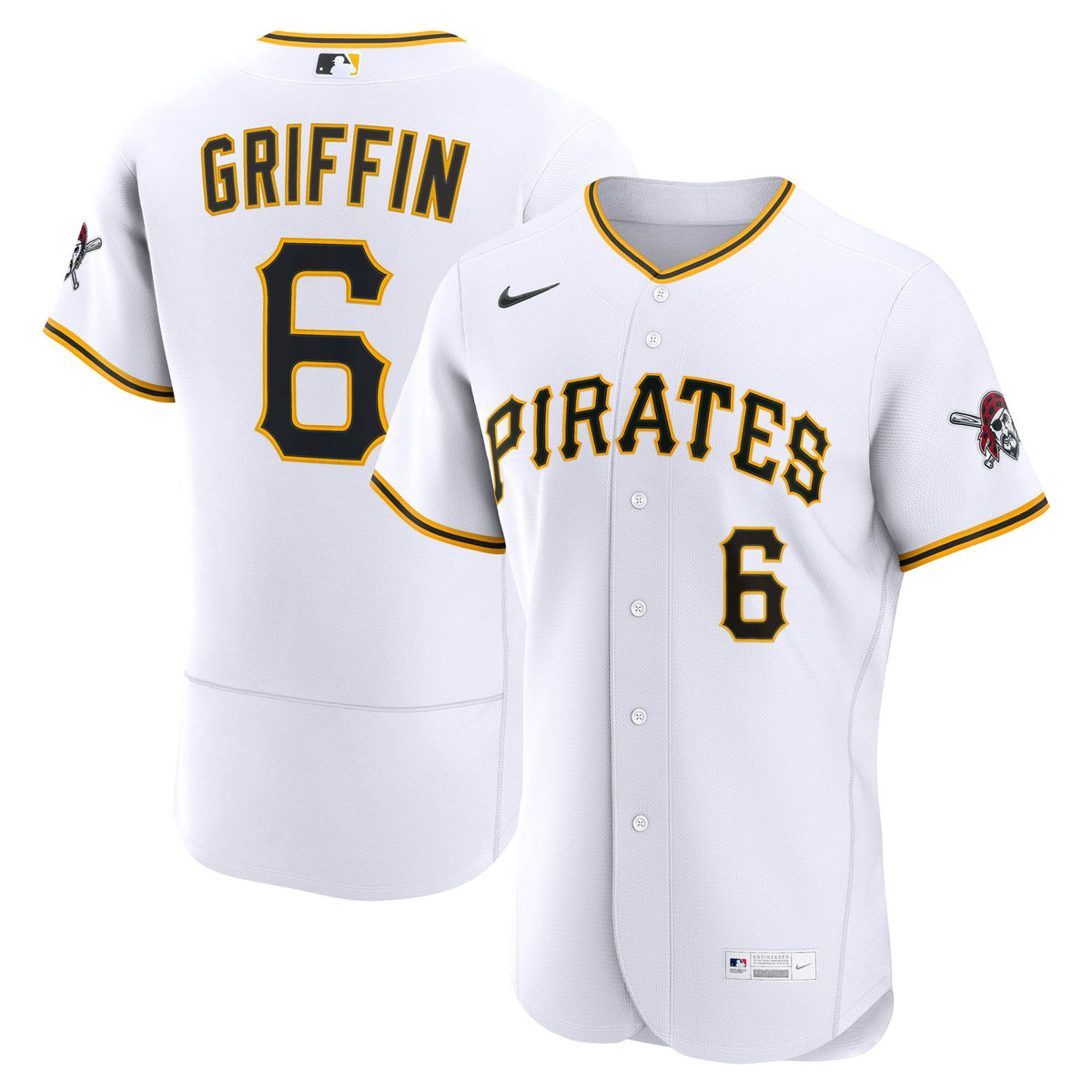 Pittsburgh Pirates Konnor Griffin Nike White Home Authentic Jersey