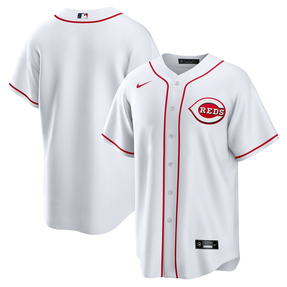 Cincinnati Reds White Home Big & Tall Replica Jersey