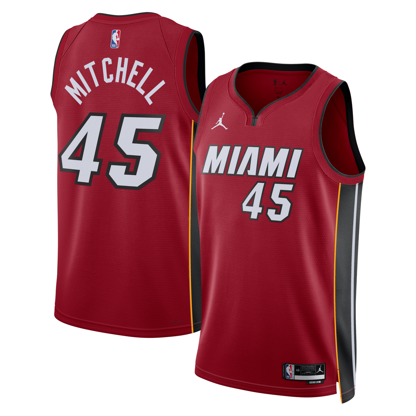 Miami Heat Jordan Brand Statement Edition Swingman Jersey - Red - Davion Mitchell