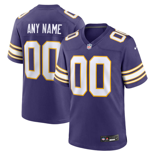 Minnesota Vikings Nike Purple Classic Custom Game Jersey