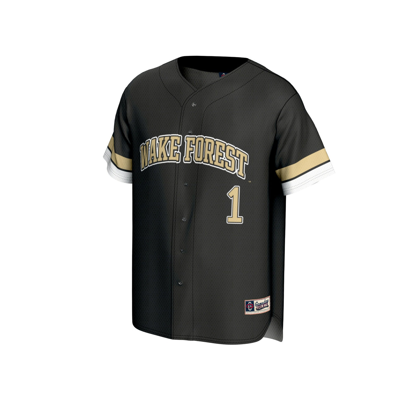GameDay Greats #1 Black Wake Forest Demon Deacons Lightweight Collegiate Baseball Fashion Jersey