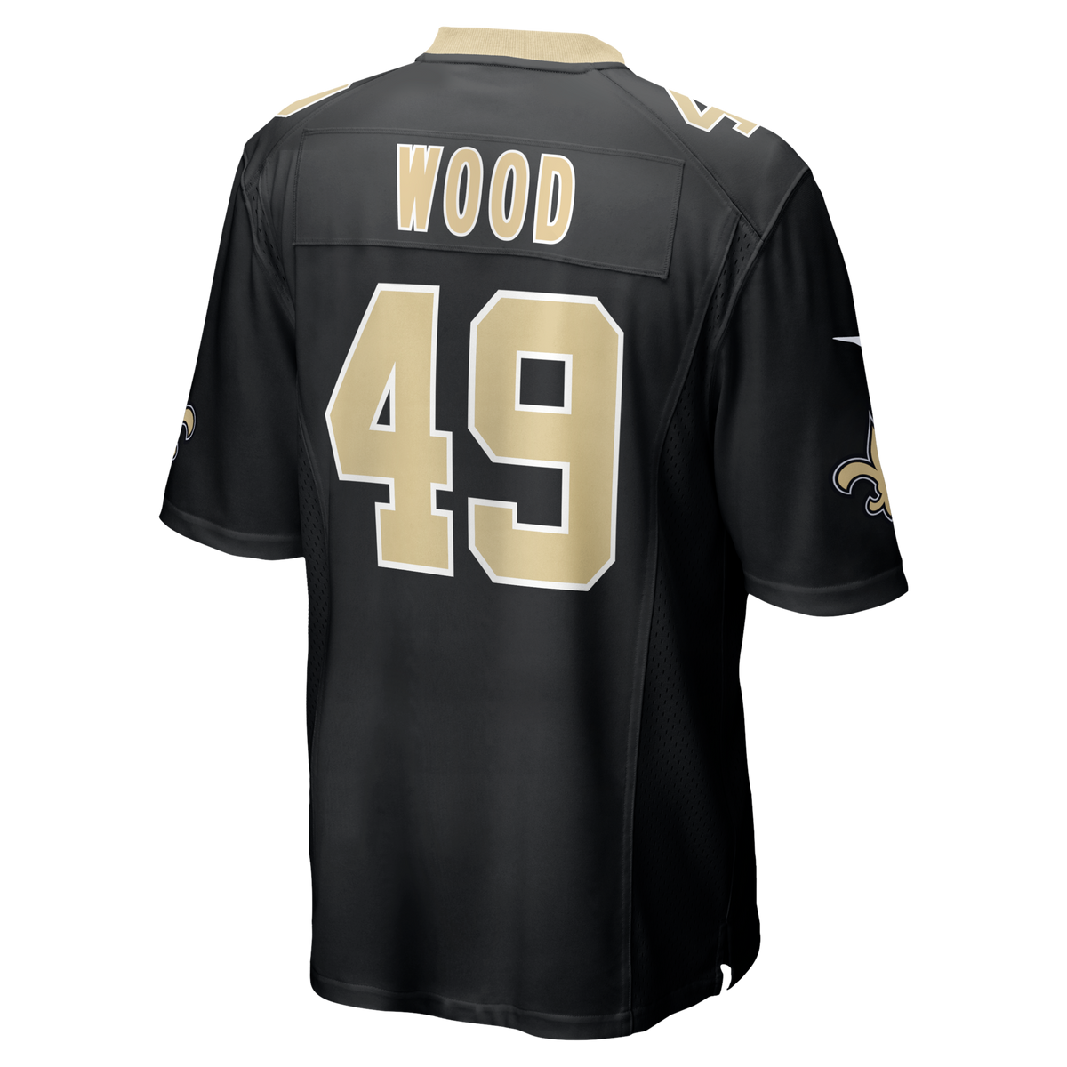 New Orleans Saints Zach Wood Black Game Jersey