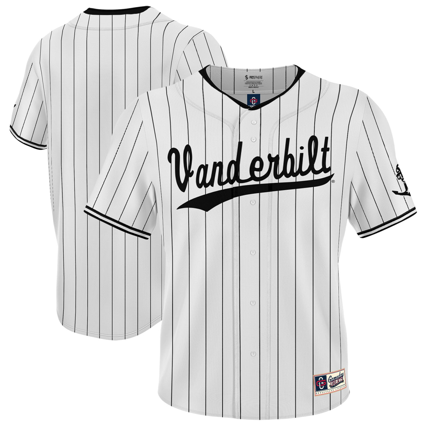 GameDay Greats White Vanderbilt Commodores Lightweight Collegiate Baseball Fashion Jersey