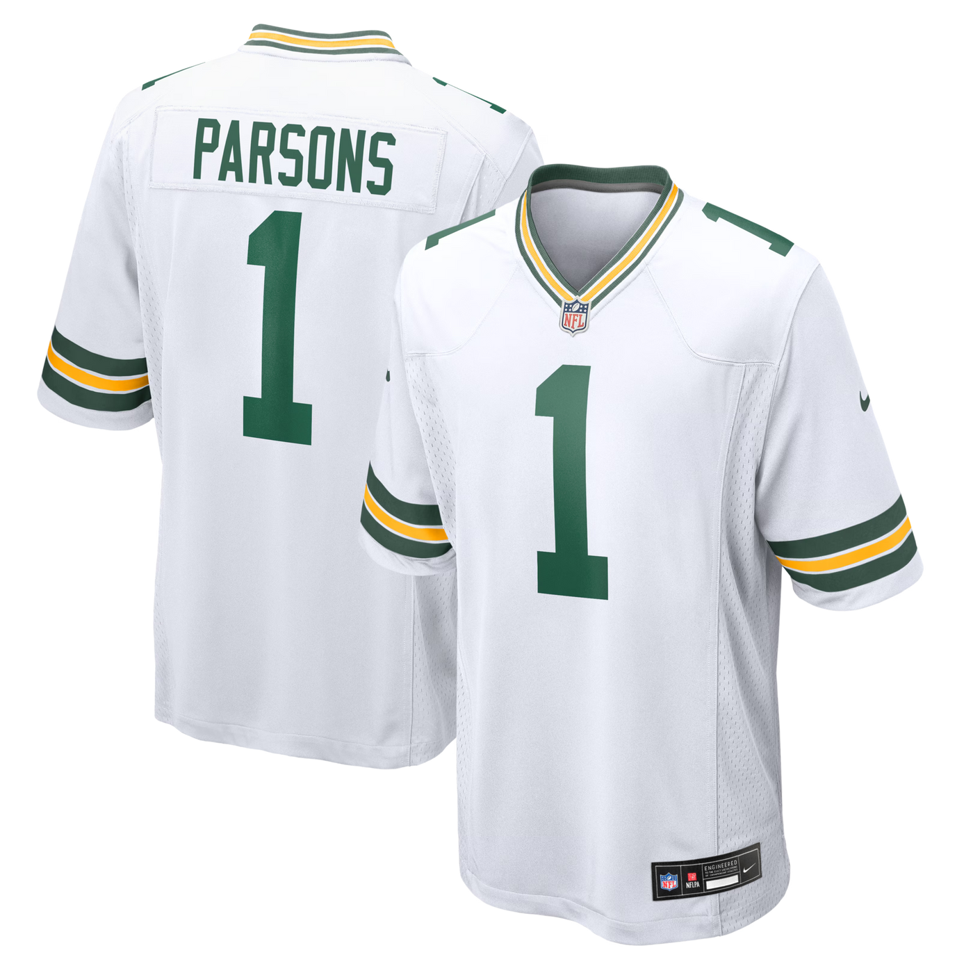 Green Bay Packers Micah Parsons Nike White Game Player Jersey