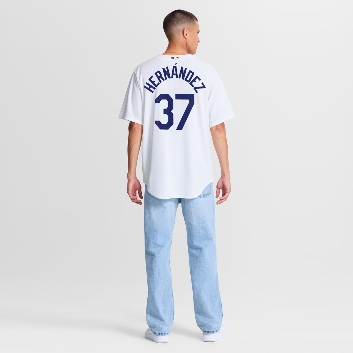 Los Angeles Dodgers Teoscar Hernández White Home Replica Jersey