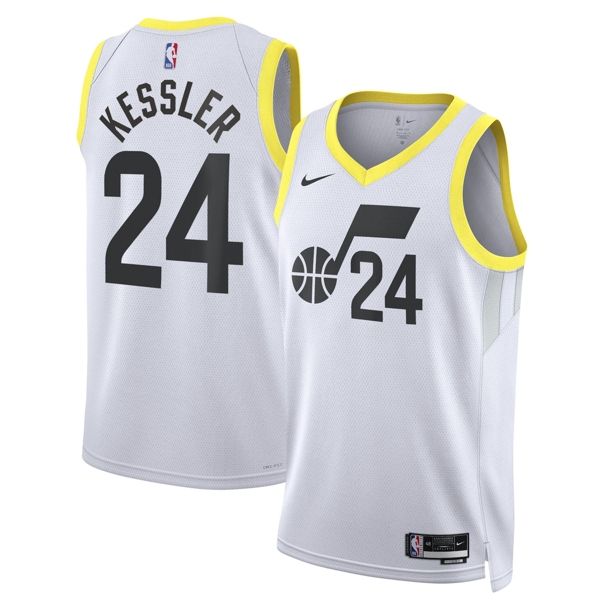 Utah Jazz Association Edition Swingman Jersey - White - Walker Kessler -
