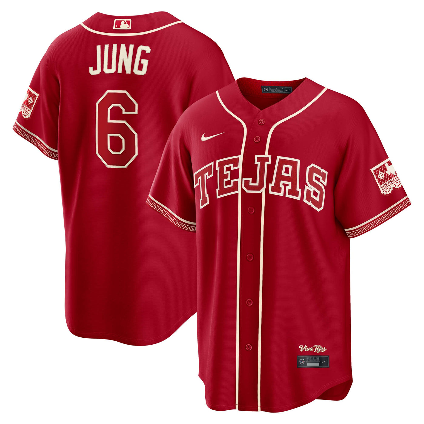 Texas Rangers Josh Jung Nike Red 2026 City Connect Stadium Jersey