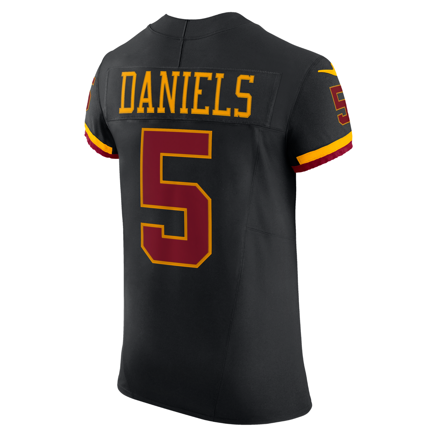 Washington Commanders Jayden Daniels Nike Black Alternate Vapor F.U.S.E. Elite Jersey