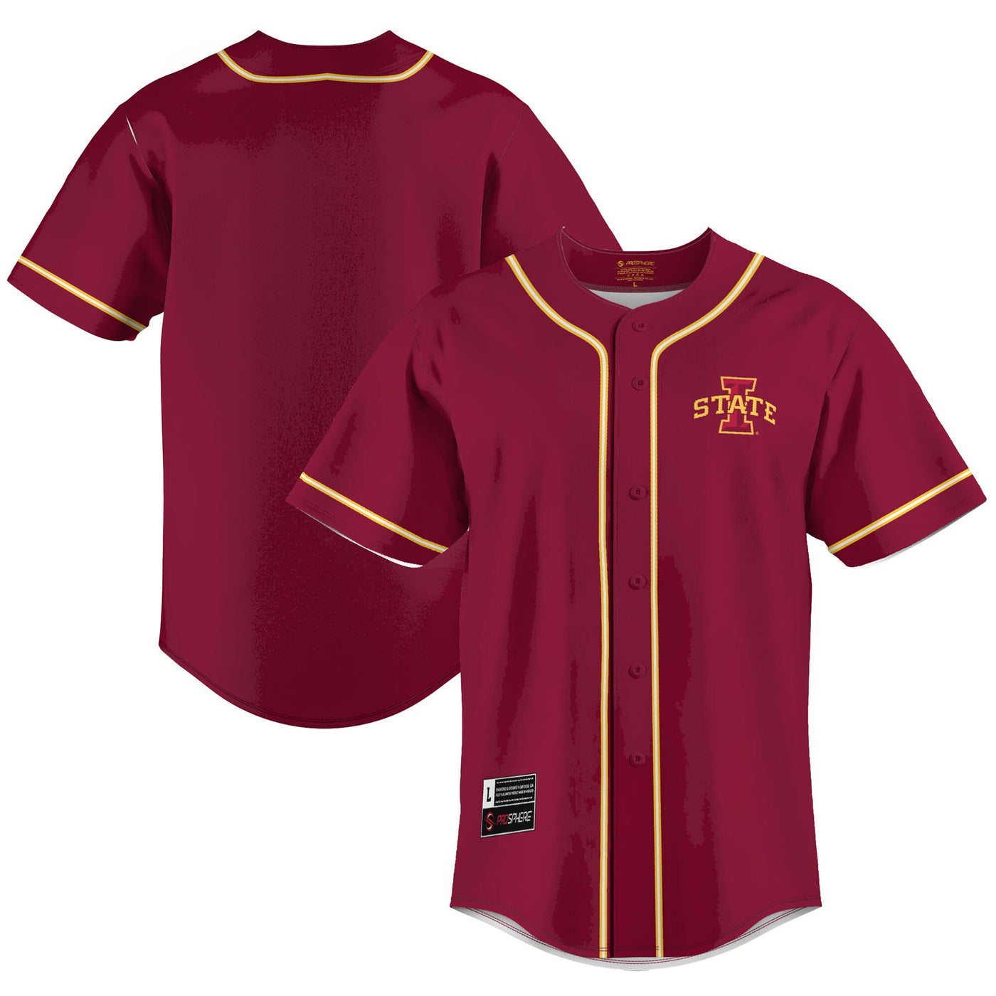 GameDay Greats Cardinal Iowa State Cyclones Lightweight Baseball Jersey