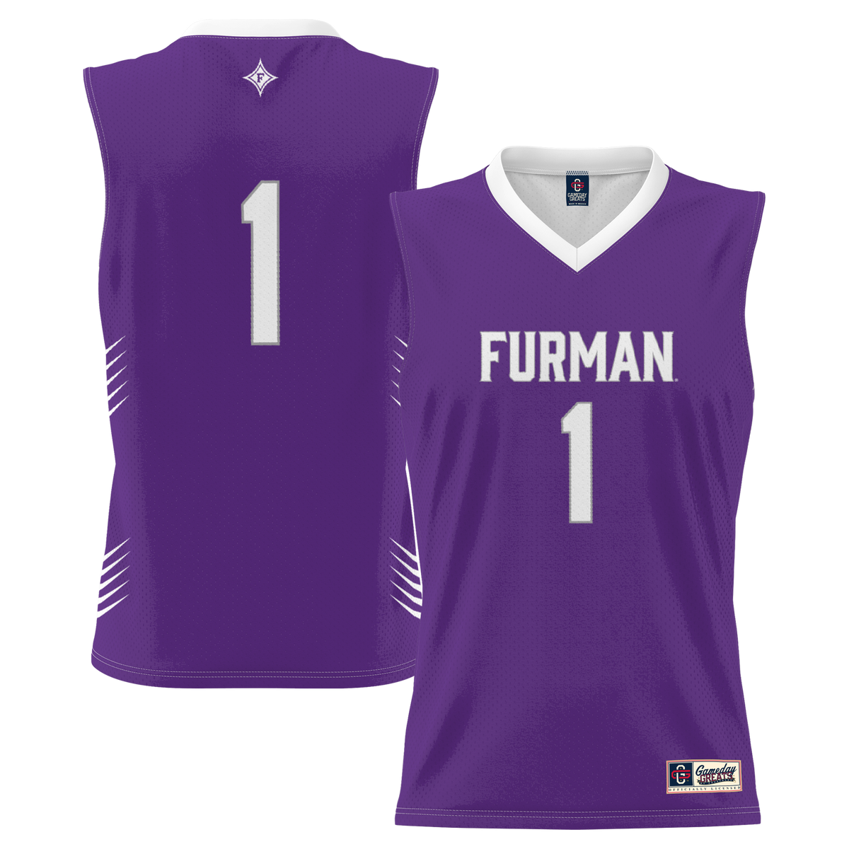 #1 Furman Paladins GameDay Greats Lightweight Basketball Jersey - Purple