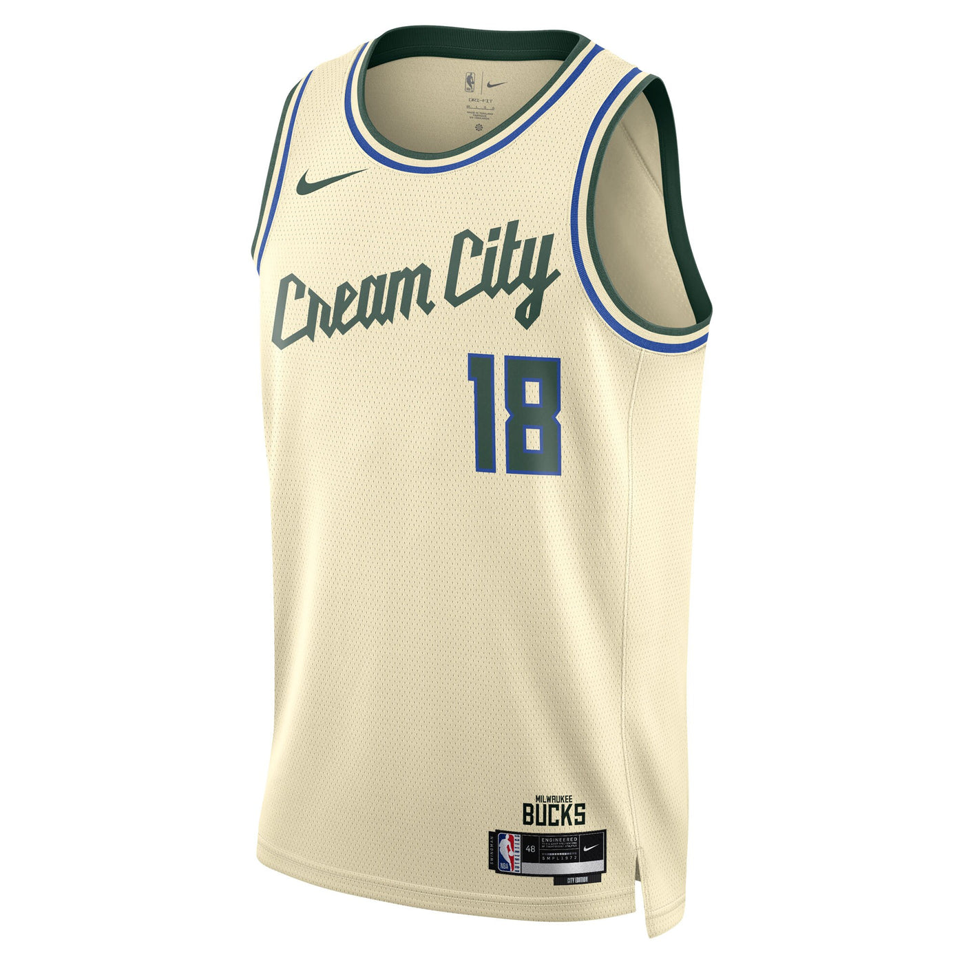 Milwaukee Bucks Nike 2025/26 City Edition Swingman Jersey - Cream - Kyle Kuzma