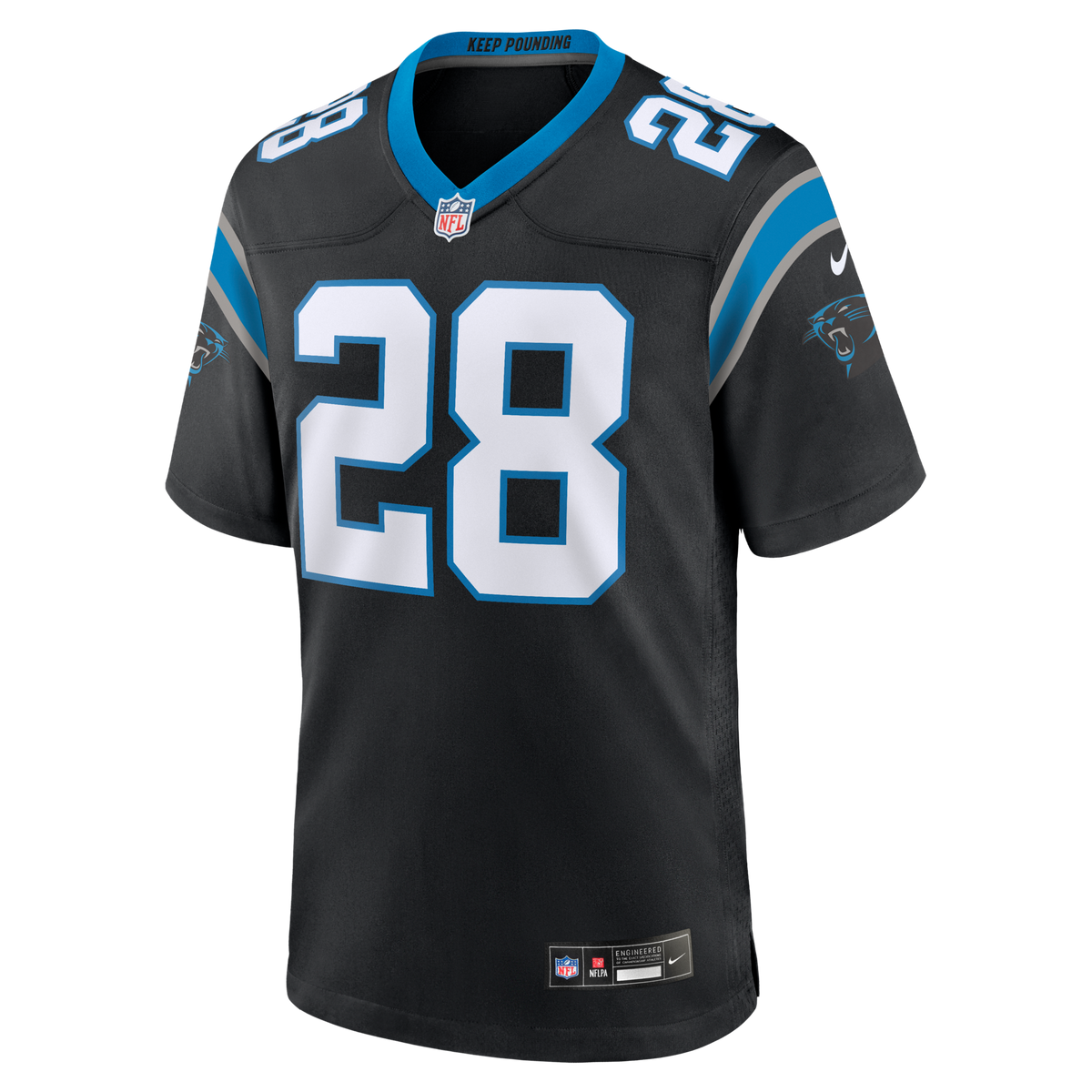 Carolina Panthers AJ Dillon Black Team Game Jersey