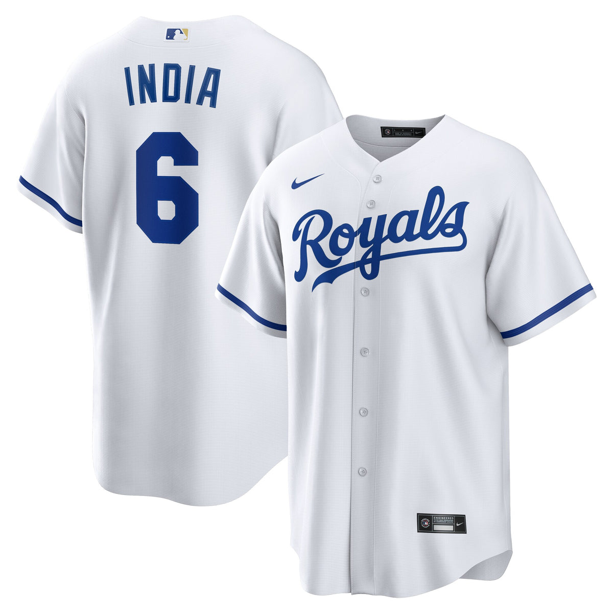 Kansas City Royals Jonathan India White Home Replica Player Jersey