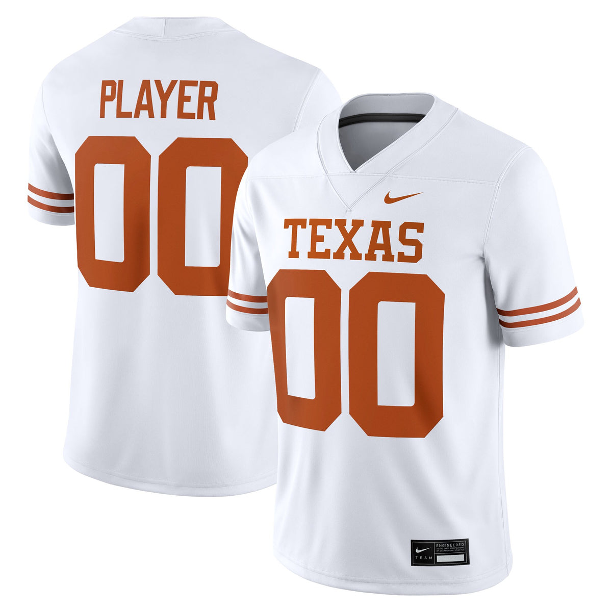Texas Longhorns NIL Pick-A-Player Game Jersey - White