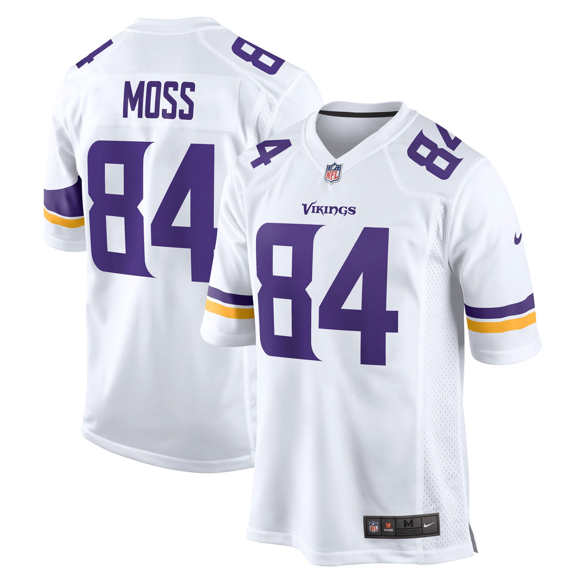Minnesota Vikings Randy Moss White Retired Player Game Jersey