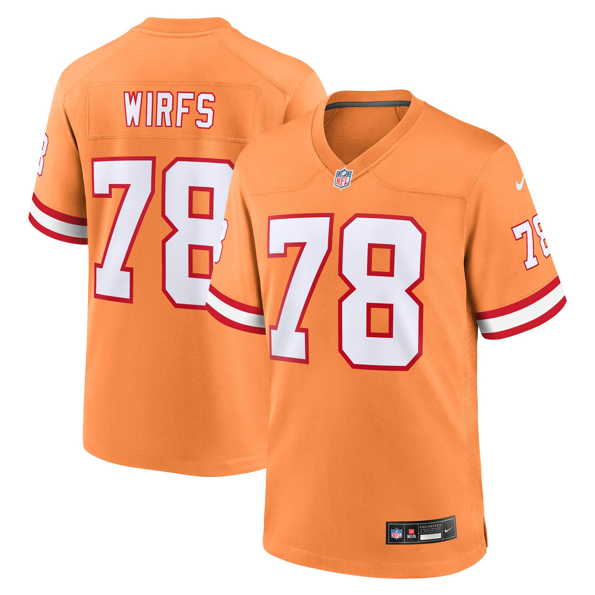 Tampa Bay Buccaneers Tristan Wirfs Orange Alternate Game Jersey