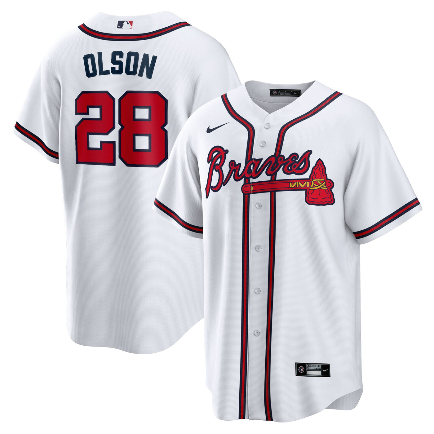 Atlanta Braves Matt Olson Nike White Home Replica Player Jersey