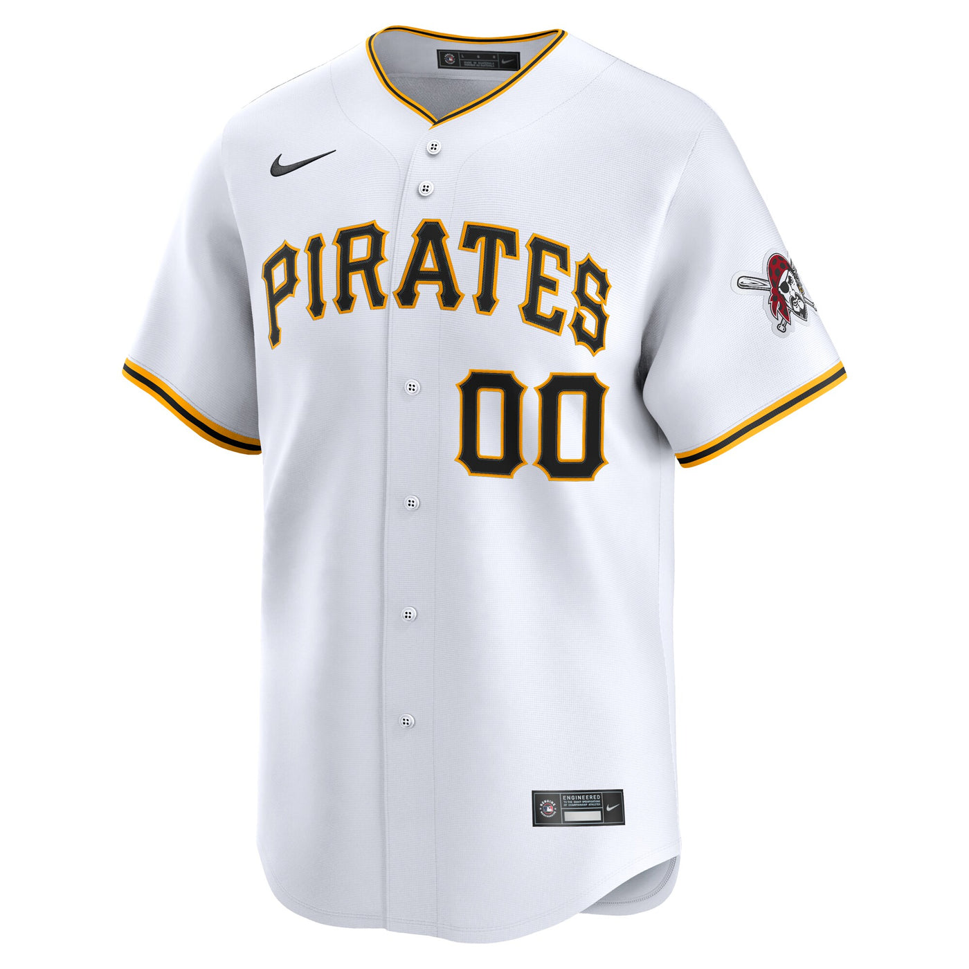 Pittsburgh Pirates Nike White Home Limited Custom Jersey
