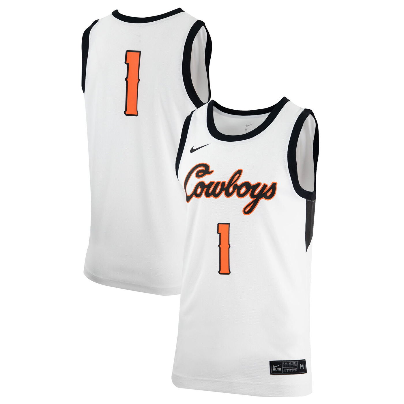 Nike White Oklahoma State Cowboys Retro Replica Basketball Jersey