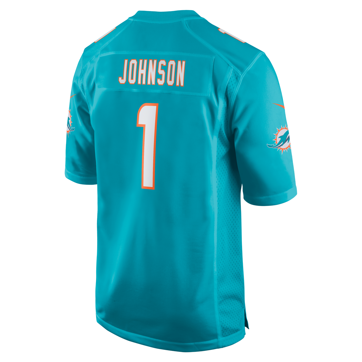 Miami Dolphins Chris Johnson Aqua 2026 NFL Draft First Round Pick No. 27 Team Game Jersey