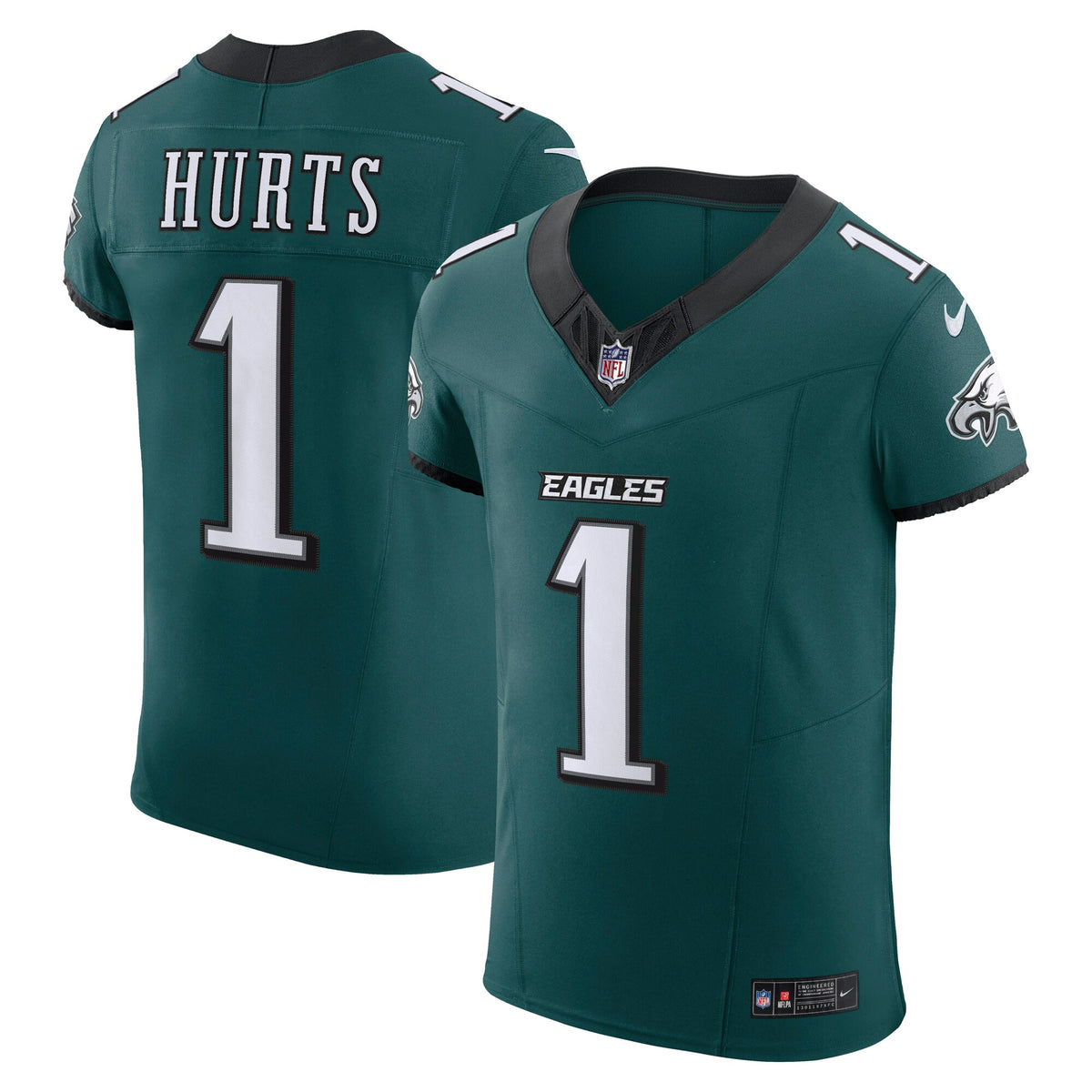 Philadelphia Eagles Jalen Hurts Midnight Green Team Vapor F.U.S.E. Elite Jersey