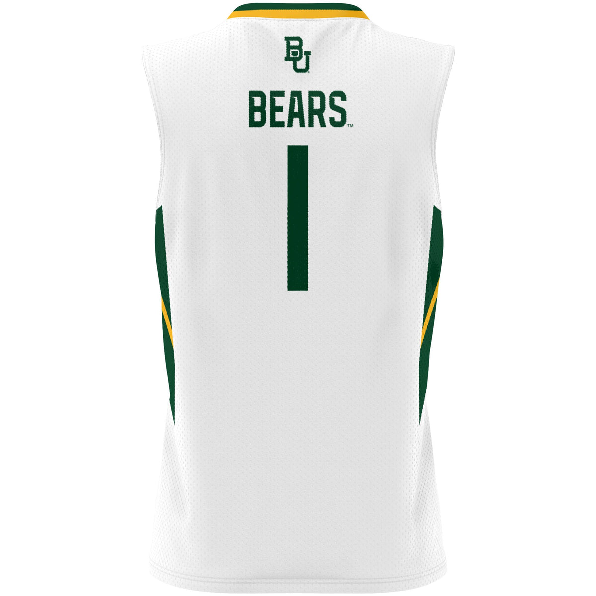 #1 Baylor Bears GameDay Greats Lightweight Basketball Jersey - White