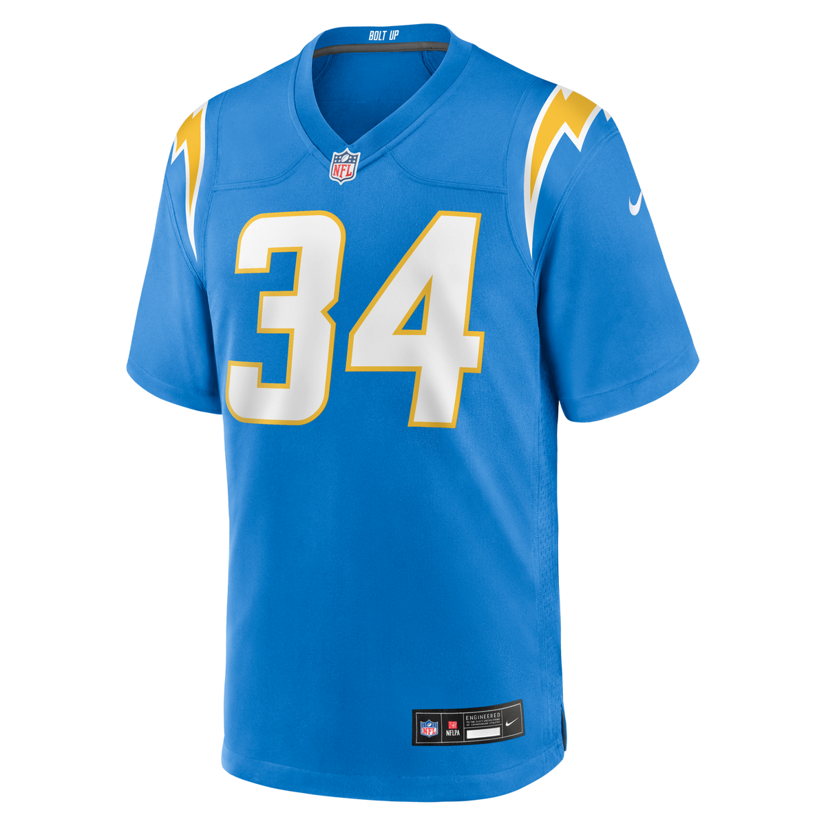 Los Angeles Chargers Keaton Mitchell Powder Blue Team Game Jersey
