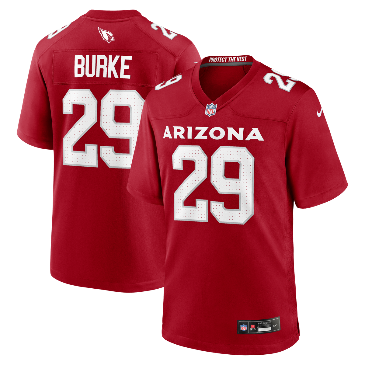Arizona Cardinals Denzel Burke Cardinal Team Game Jersey
